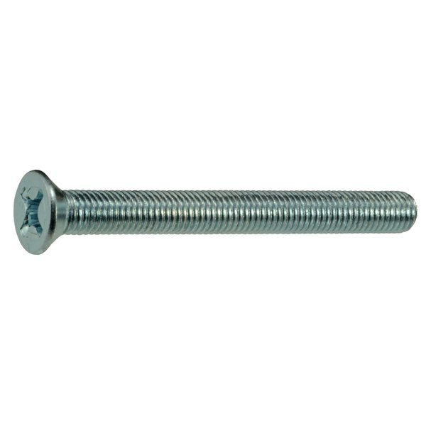 Midwest Fastener 1/4"-28 x 2-1/2 in Phillips Flat Machine Screw, Zinc Plated Steel, 12 PK 34587